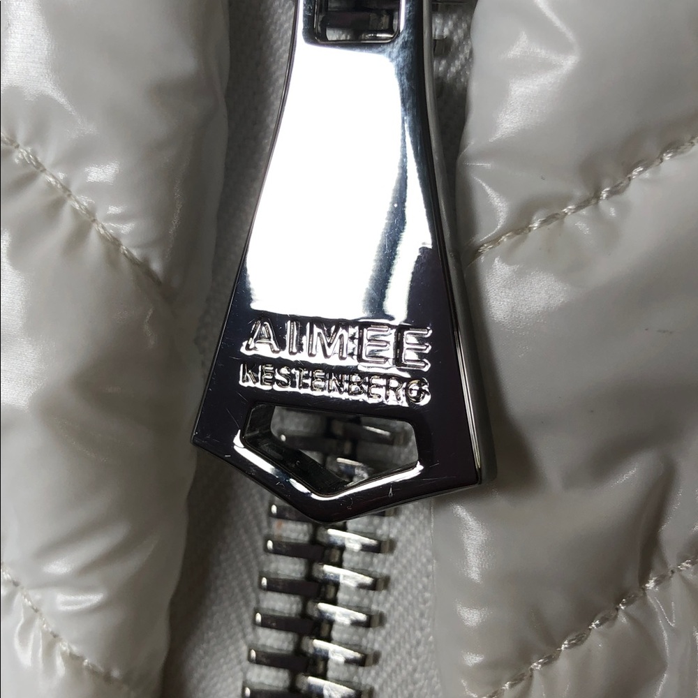 Aimee Kestenberg Tamitha Puffer Backpack in White Quilted Nylon, excellent - Picture 3 of 10